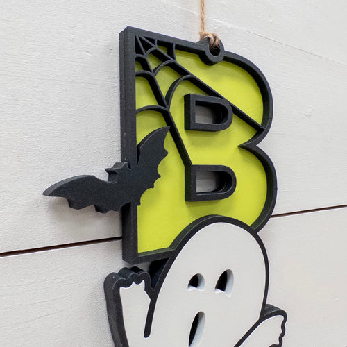 Boo Ghostly Wooden Wall/Door Hanger