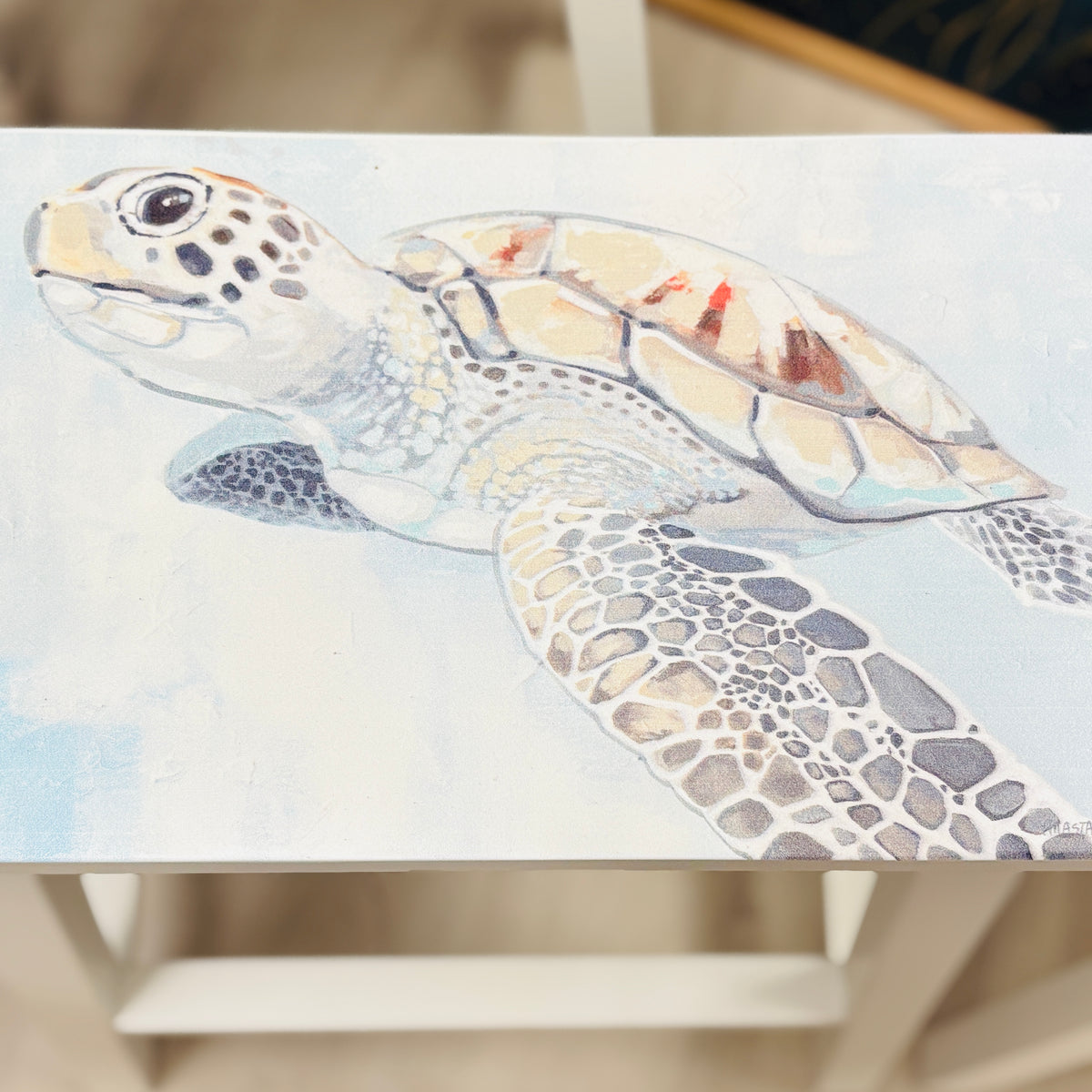 Coastal 29" Barstools w/ Anastasia Musick Artwork