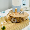 2 Cottage & Lighthouse Scene on Driftwood - Autumn