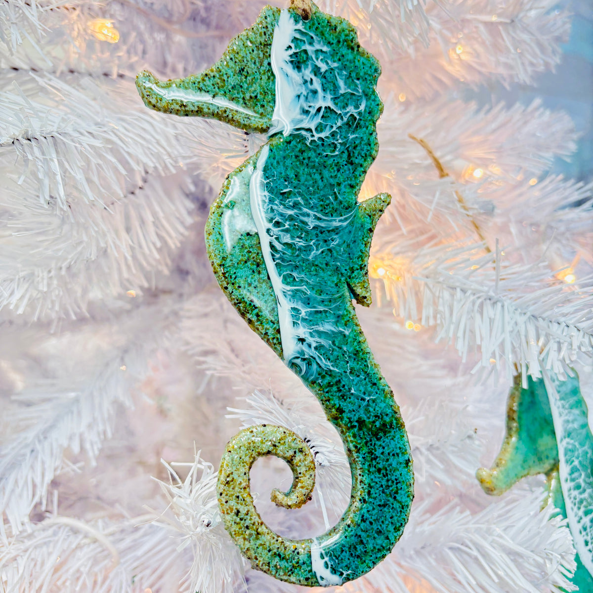 Assorted Seahorse Resin Christmas Ornaments