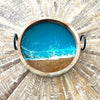 Assorted Wooden Trays w/ Dark Teal Resin Beach Theme and Metal Handles Sunshine & Sweet Peas Coastal Decor