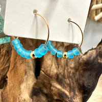 Sea Glass Dangle/ Hoop Earrings