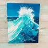 Crashing Wave at Sea Original Artist Painting Sunshine & Sweet Peas Coastal Decor