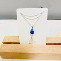 Multi Sea Glass Drop Necklace