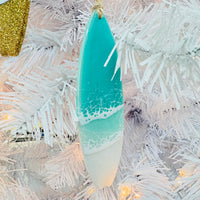 Assorted Surfboard Resin Christmas Ornaments