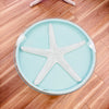Shadow Box Side Table w/ 3D icons and Glass Top