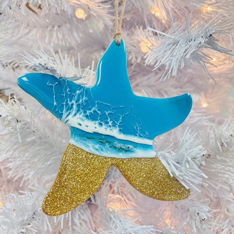 Assorted Starfish Resin Christmas Ornaments