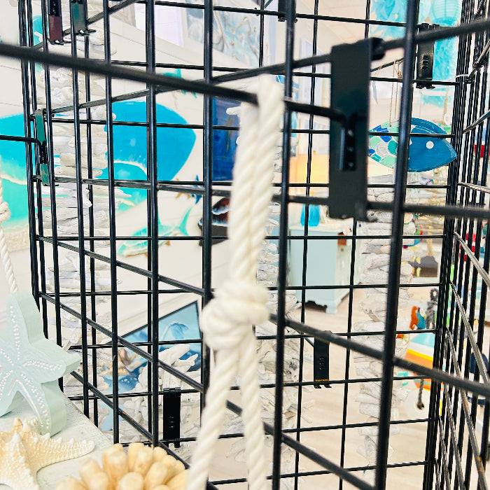Coastal Pallet Hanging Shelves