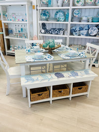 Bench w/ 1 Removable Basket w/ Anastasia Musick Artwork