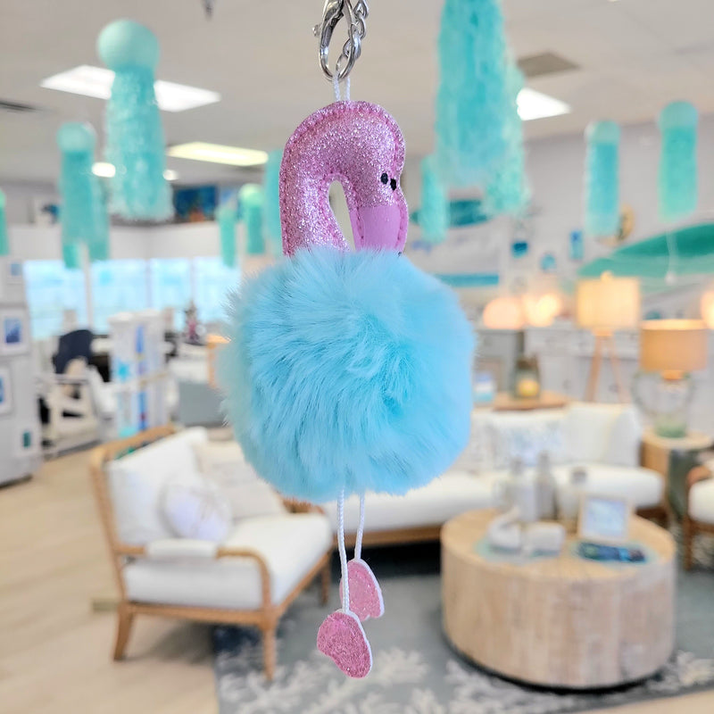 Coastal Pom Pom Keychains