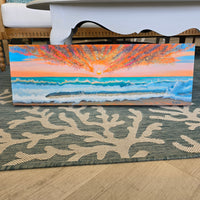 Beachscape w/ Sunrise/Sunset Painting on Canvas