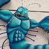 Funky Wooden Kung Fu Lobster Sunshine & Sweet Peas Coastal Decor