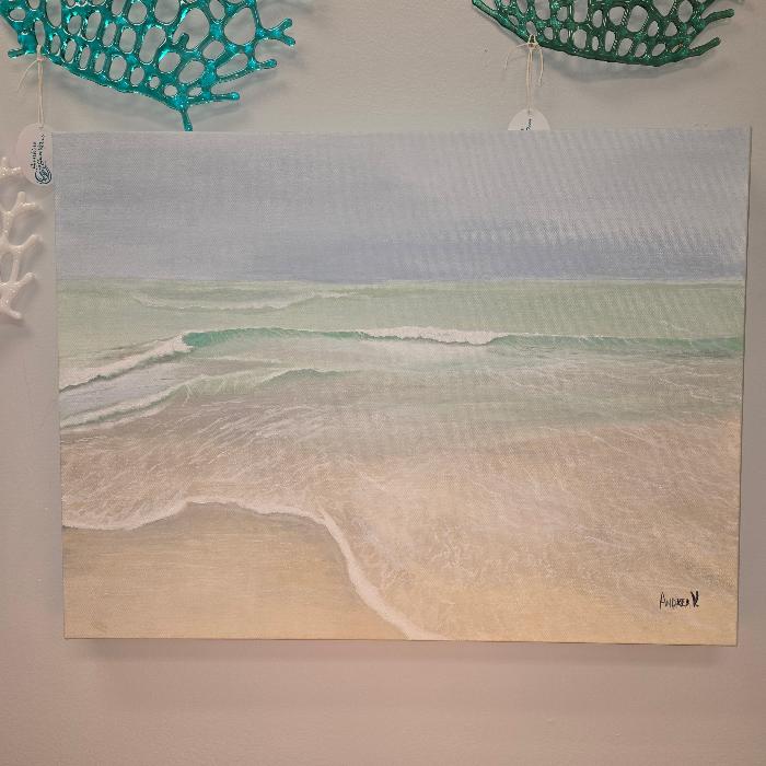 Beachscape Painting on Canvas Sunshine & Sweet Pea's Costal Decor