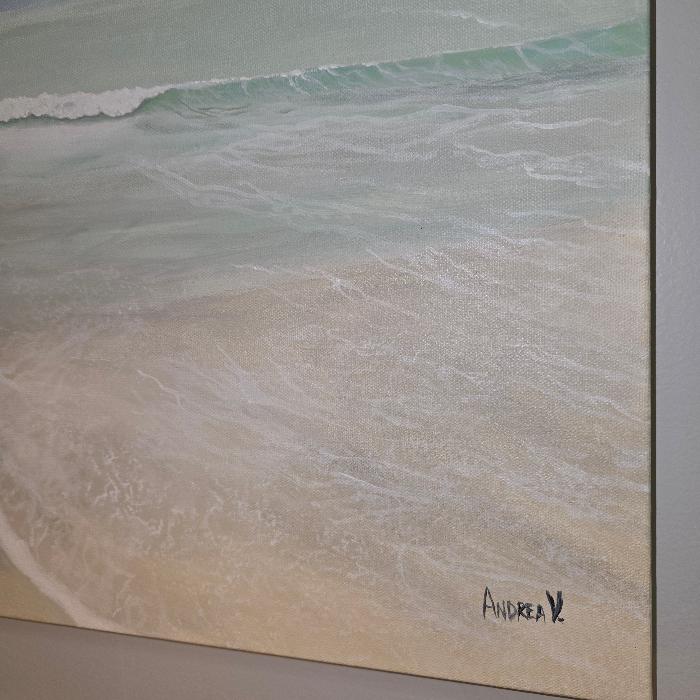 Beachscape Painting on Canvas Sunshine & Sweet Pea's Costal Decor