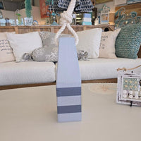 Striped Wooden Buoy Sunshine & Sweet Pea's Costal Decor