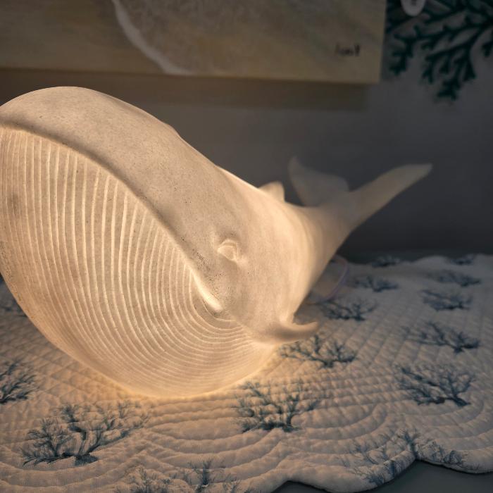 Sandstone Whale Lamp Sunshine & Sweet Peas Coastal Decor