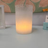 Recycled Crackle Glass Cylinder Sunshine & Sweet Peas Coastal Decor