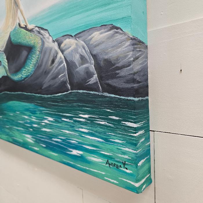 Original Mermaid Painting – Sunshine & Sweet Pea's Coastal Décor