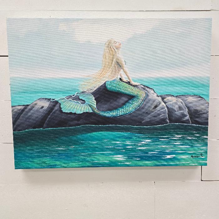Original Mermaid Painting – Sunshine & Sweet Pea's Coastal Décor