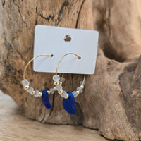 Sea Glass Dangle/ Hoop Earrings