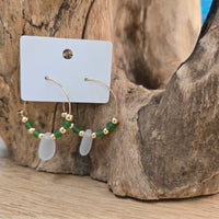 Sea Glass Dangle/ Hoop Earrings