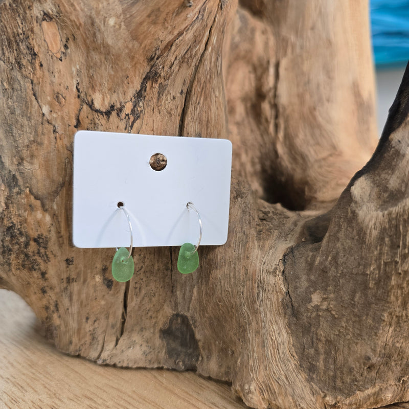 Sea Glass Dangle/ Hoop Earrings