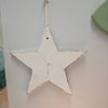 White and Natural Wooden Star