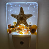 Acrylic Night Lights w/ Coastal Designs in Glass, Sand, Shells Resin