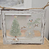 Assorted Holiday Coastal Glass Art w/ Shells, Glass, Resin, Sand- 8"x10"