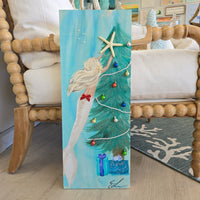 Assorted Holiday Scene Paintings on Wood Planks