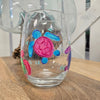 Assorted Ocean Inspired Hand Painted Stemless Wine Glasses