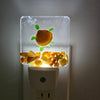 Acrylic Night Lights w/ Coastal Designs in Glass, Sand, Shells Resin