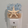 Acrylic Night Lights w/ Coastal Designs in Glass, Sand, Shells Resin