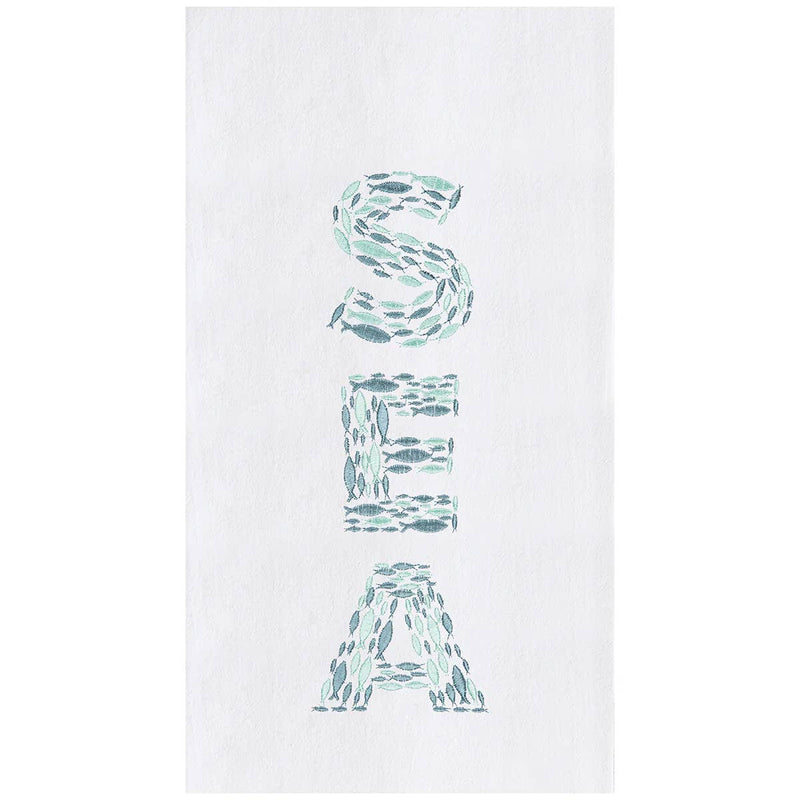 Flour Sack Embroidered Kitchen Towels