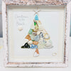 Assorted Christmas Trees Framed Seashell & Driftwood Art