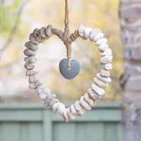 Natural Stone Heart Wreath