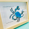 Chesapeake Blue Crab Pebble & Seashell Art