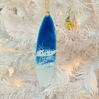 Assorted Surfboard Resin Christmas Ornaments