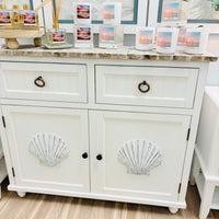 Seashell Accent Cabinet: 2 Drawers, 2 Doors