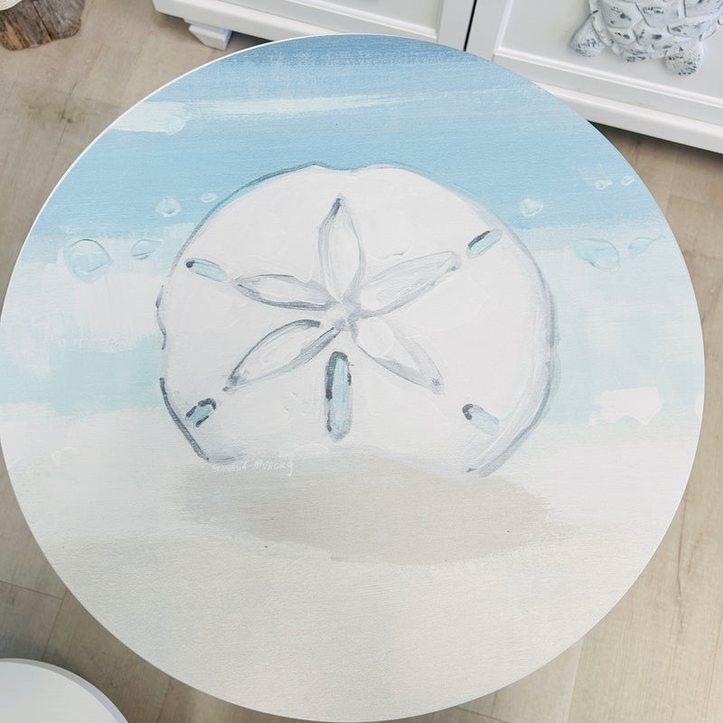 Coastal Accent Table w/ Anastasia Musick Art