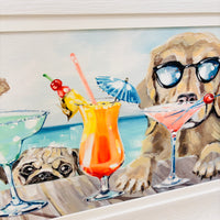 Day Drinking Dogs Framed Print