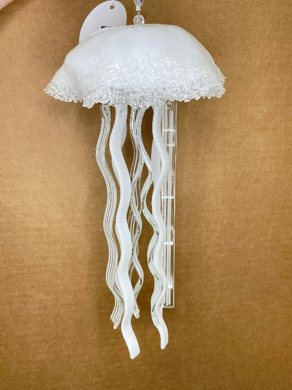 Assorted 11"-12" Glass Jellyfish White - Sunshine & Sweet Pea's Coastal Decor