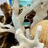 Double Wave Turquoise & Conch Shell Dune Jewelry Necklace - Sunshine & Sweet Pea's Coastal Decor