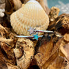 Twisty Bypass Starfish Conch Shell & Turquoise Dune Jewelry Cuff Bracelet - Sunshine & Sweet Pea's Coastal Decor