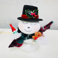 Assorted Stacked Sea Urchin Snow People Christmas Ornaments