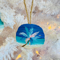 Assorted Hand Painted Dried Sand Dollar Christmas Ornaments