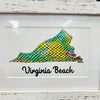 "Virginia Beach" Virginia Mermaid Scales Framed Print- Assorted Sizes