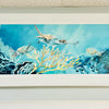 Trio of Turtles Underwater Framed Print