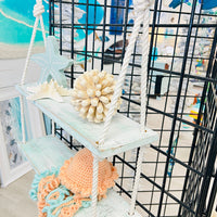 Coastal Pallet Hanging Shelves