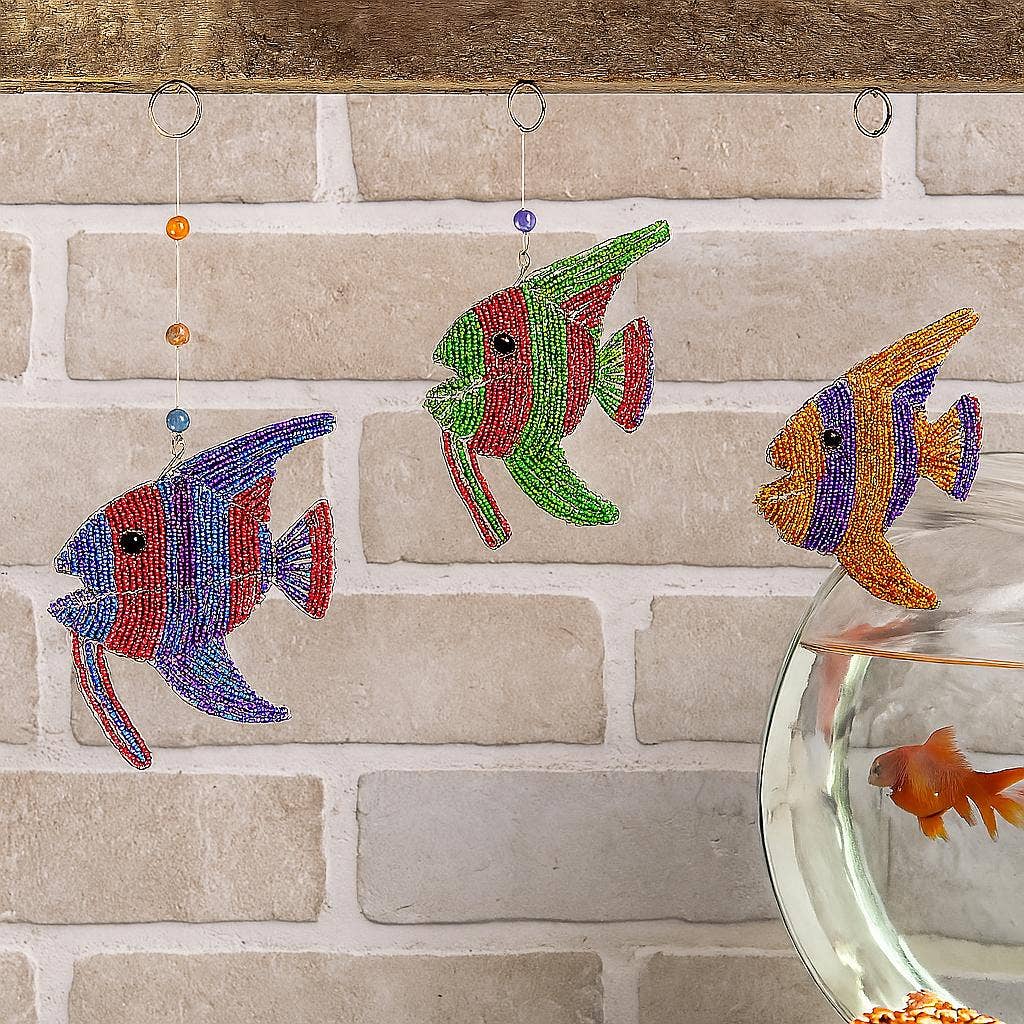 Assorted Beaded Angel Fish – Sunshine & Sweet Pea's Coastal Décor